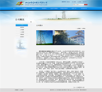 西昌电力股份-成都网站建设|四川网络公司|网页设计|明腾网络